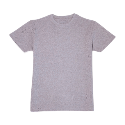 Premium t-skjorte i 100% bomull, grå, frontbilde