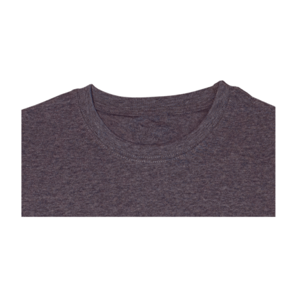 bomull t-skjorte med rund hals, nærbilde av stoff og søm