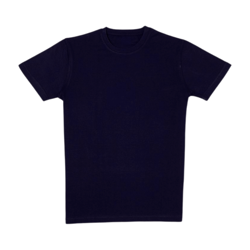 Premium t-skjorte i 100% bomull, marineblå, frontbilde