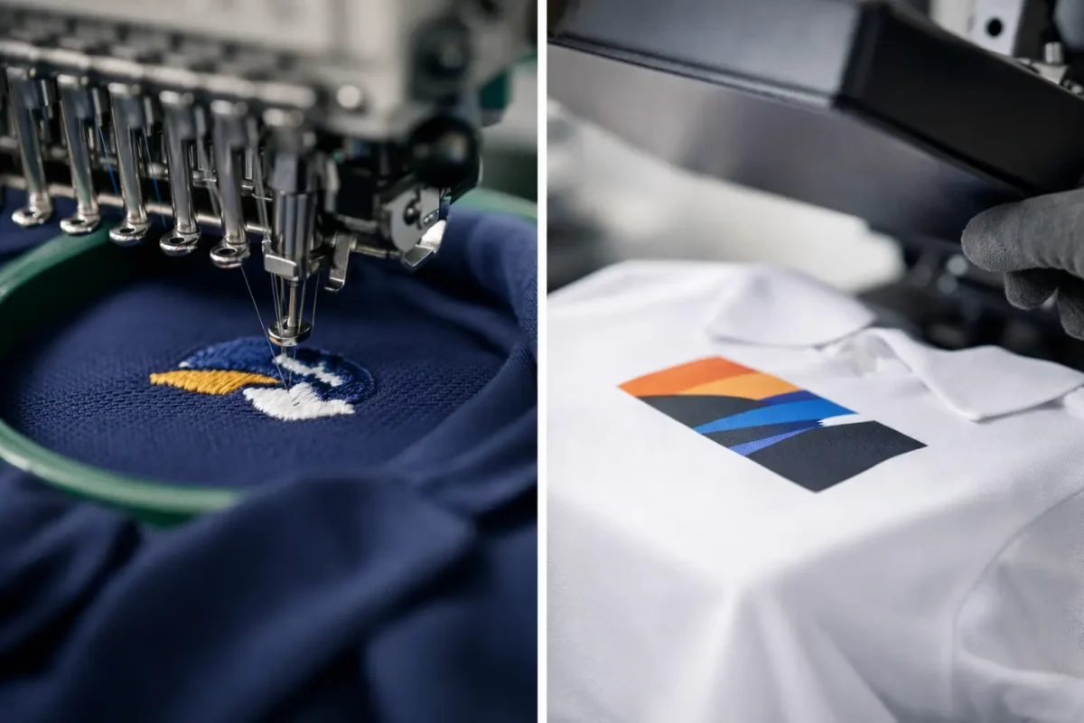 Brodering vs trykk på poloskjorte