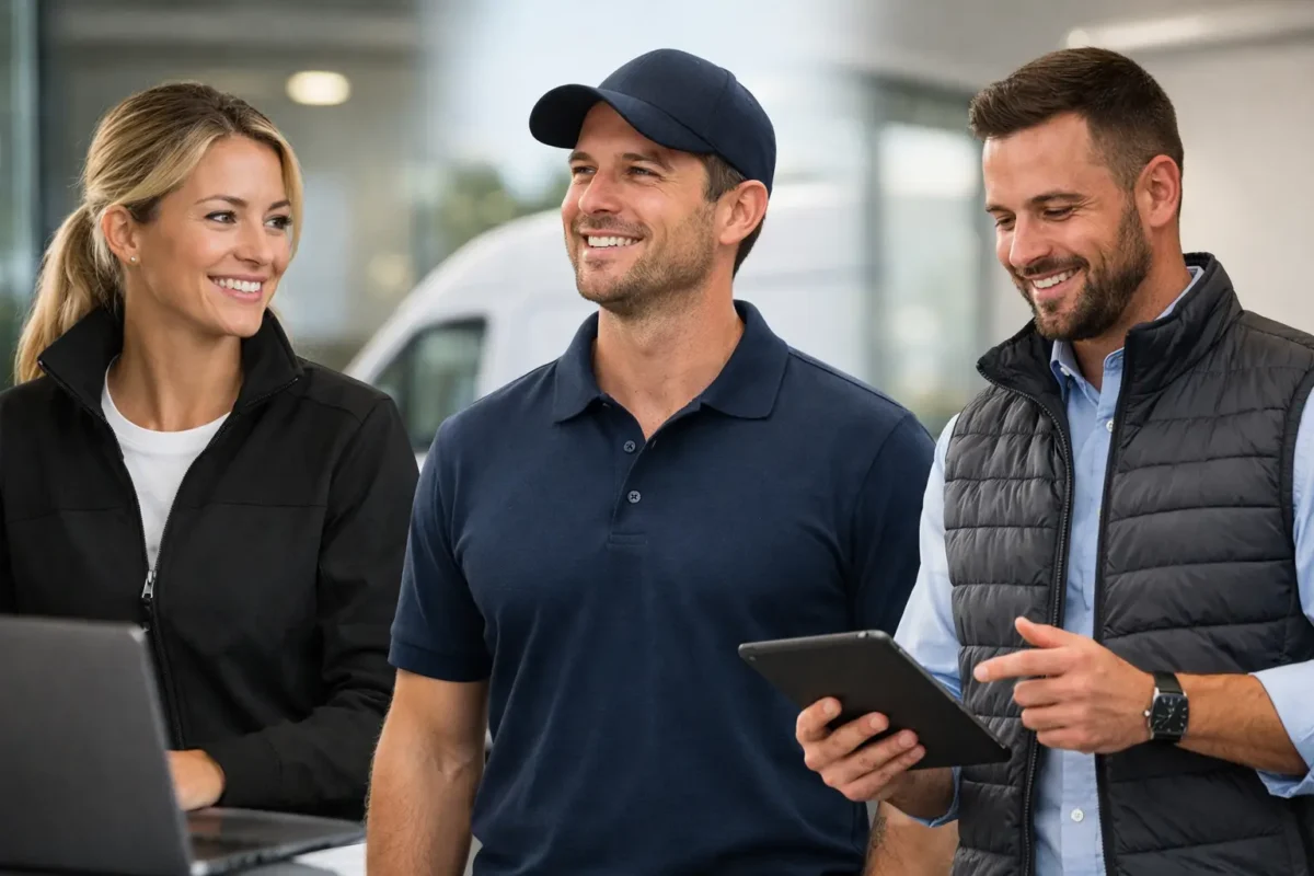 Firmaklær med logo som faktisk blir brukt