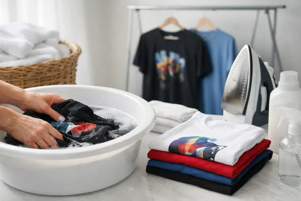 Slik vasker du klær med trykk riktig