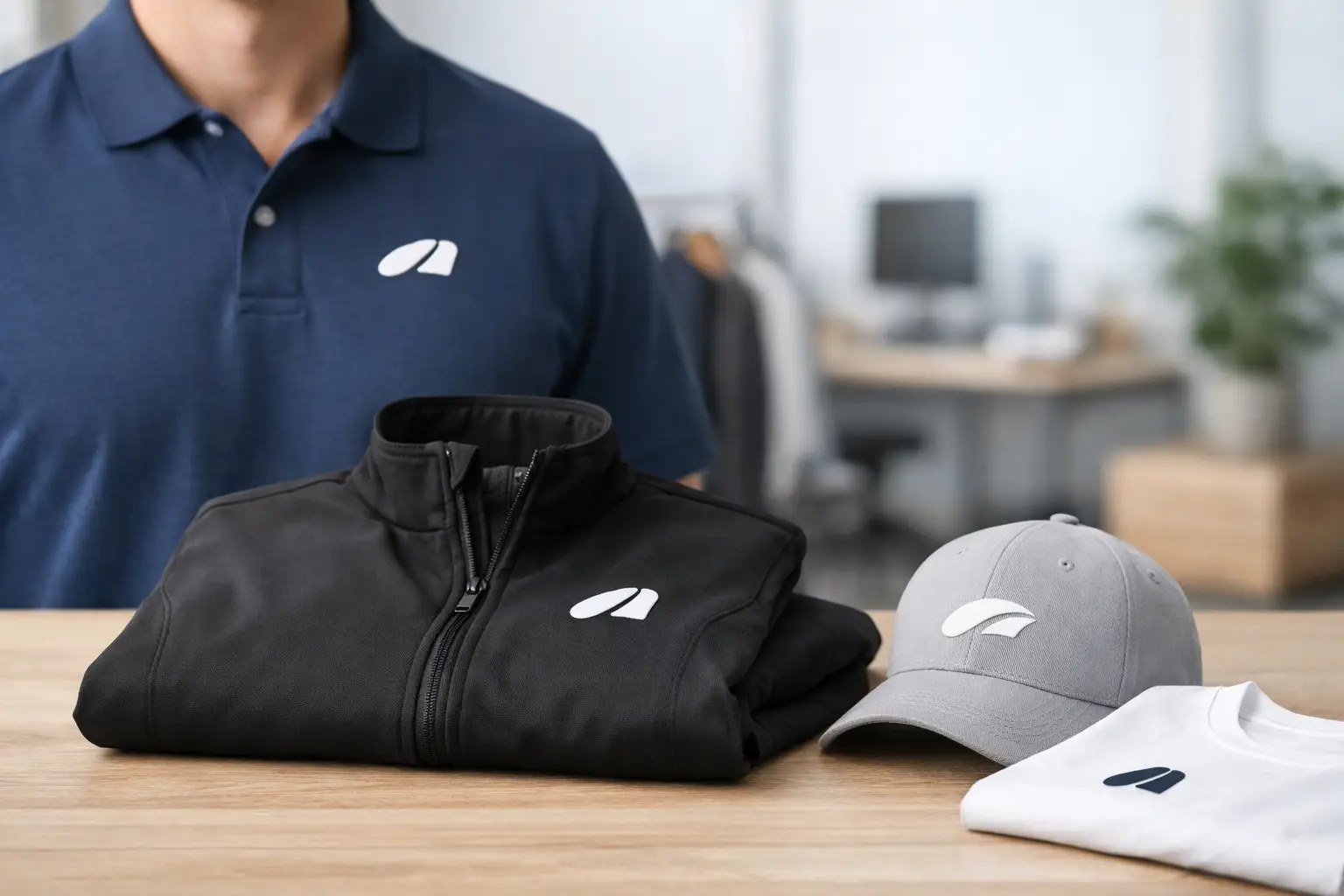 Guide til firmalogo plassering på klær