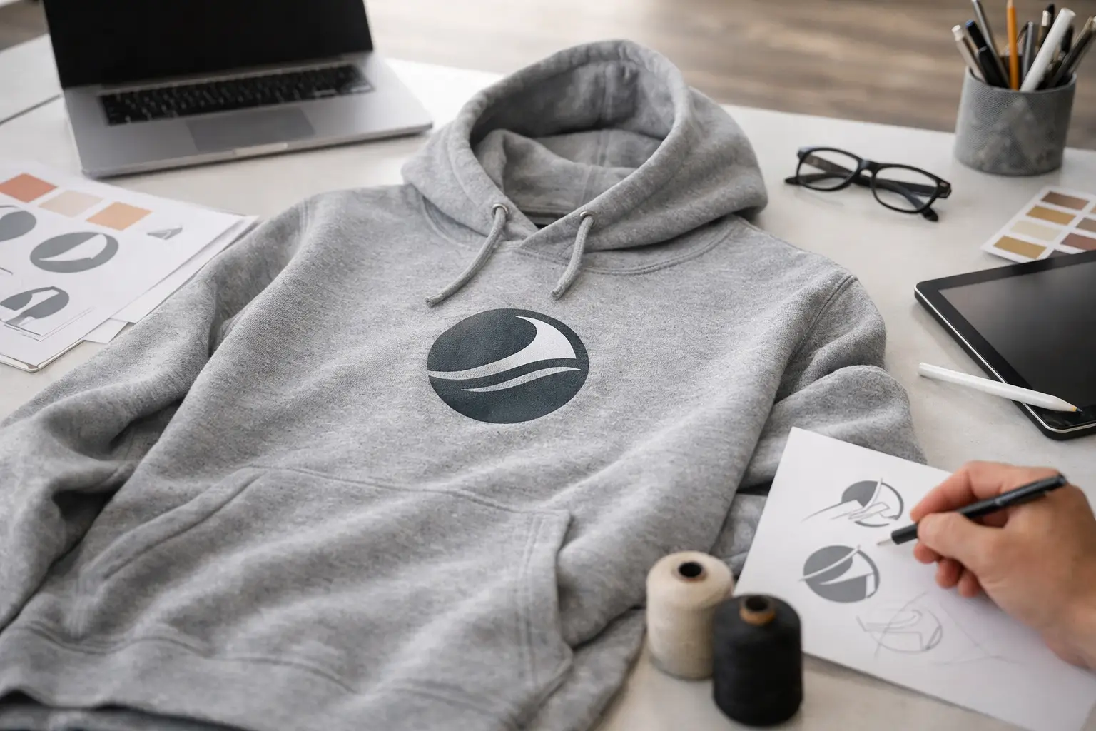 Hvordan designe hettegenser med logo