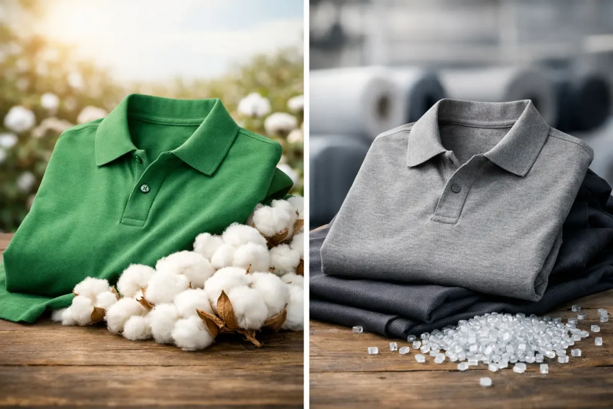Økologisk bomull eller polyester profilklær?