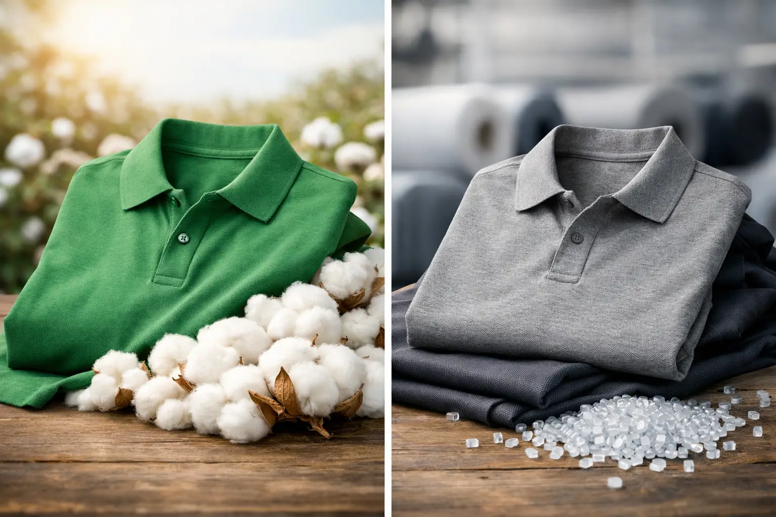 Økologisk bomull eller polyester profilklær?